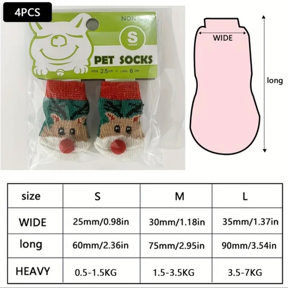 Pet Socks for Large Breeds - Keep Paws Safe & Warm, NEW - Picture 3 of 7
